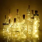 2 м светодиодные пробки для бутылок вина гирлянды 20 светодиодов медный провод сказочный свет гирлянда для свадьбы, рождественской вечеринки, бара, украшения дома