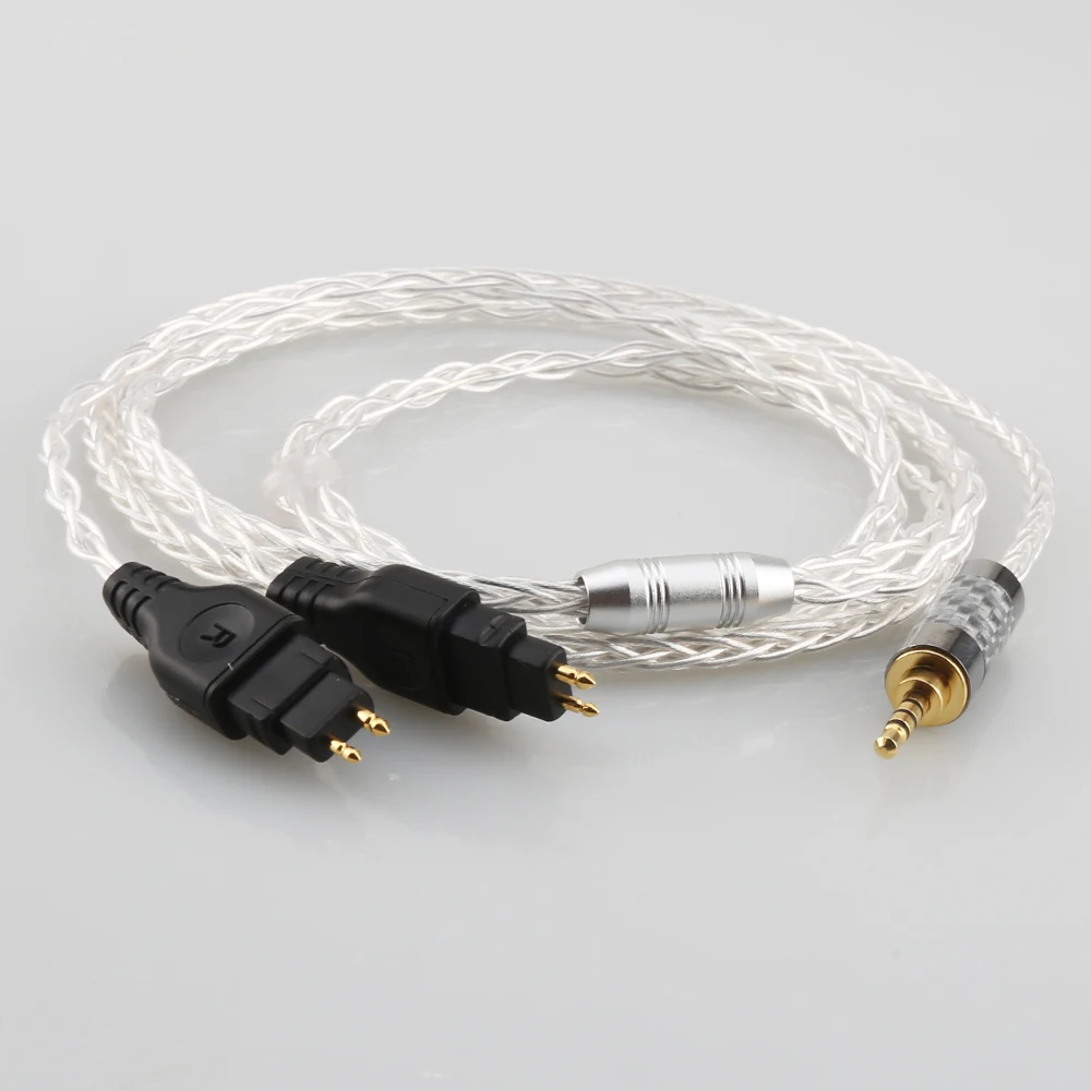 hifi 2 5mm trrs balanced male silver plated cord 2 5mm balanced cable for sennheiser hd580 hd600 hd650 hdxxx hd660s hd58x hd6xx free global shipping