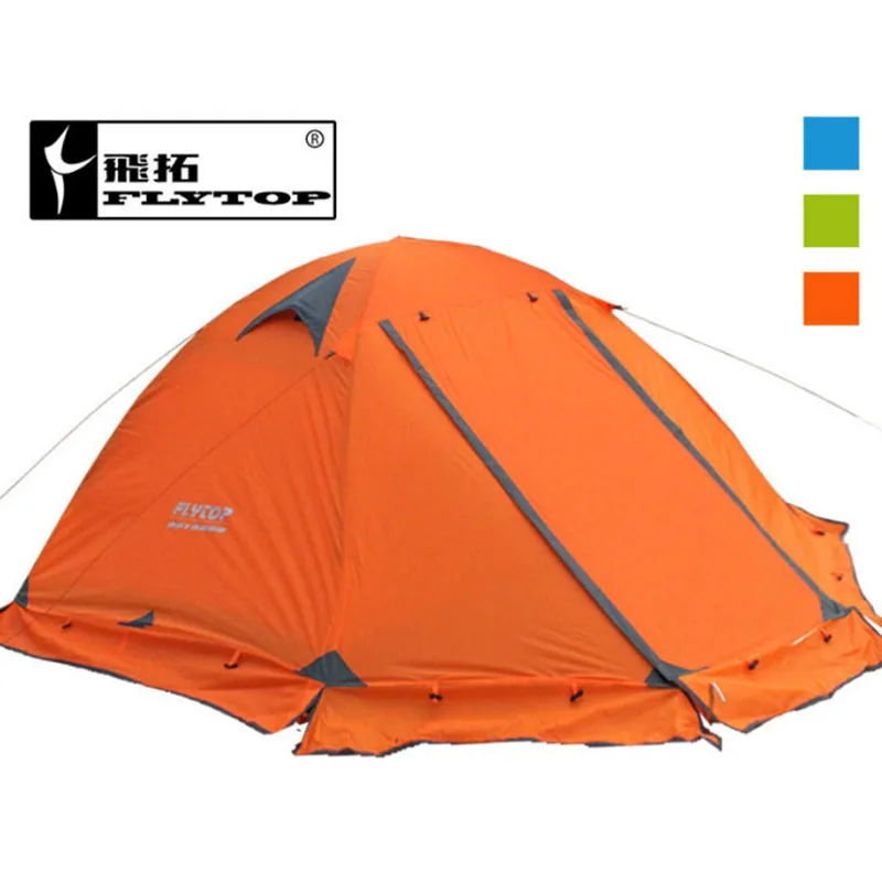 Good Quality Flytop Double Layer 2 Person 4 Season Aluminum Rod Outdoor Camping Tent Topwind Plus With Snow Skirt |