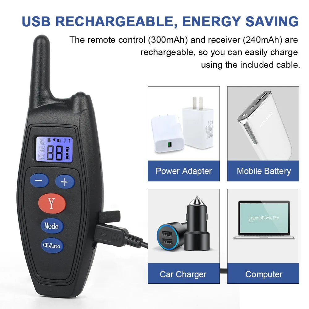 Ошейник для дрессировки собак 2 в 1 автоматический ошейник с защитой от лая и