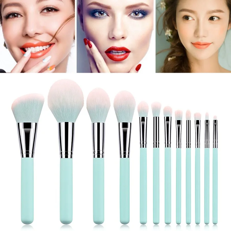 12 шт. набор косметических кистей Кисти для макияжа Рассыпчатая пудра Кисть