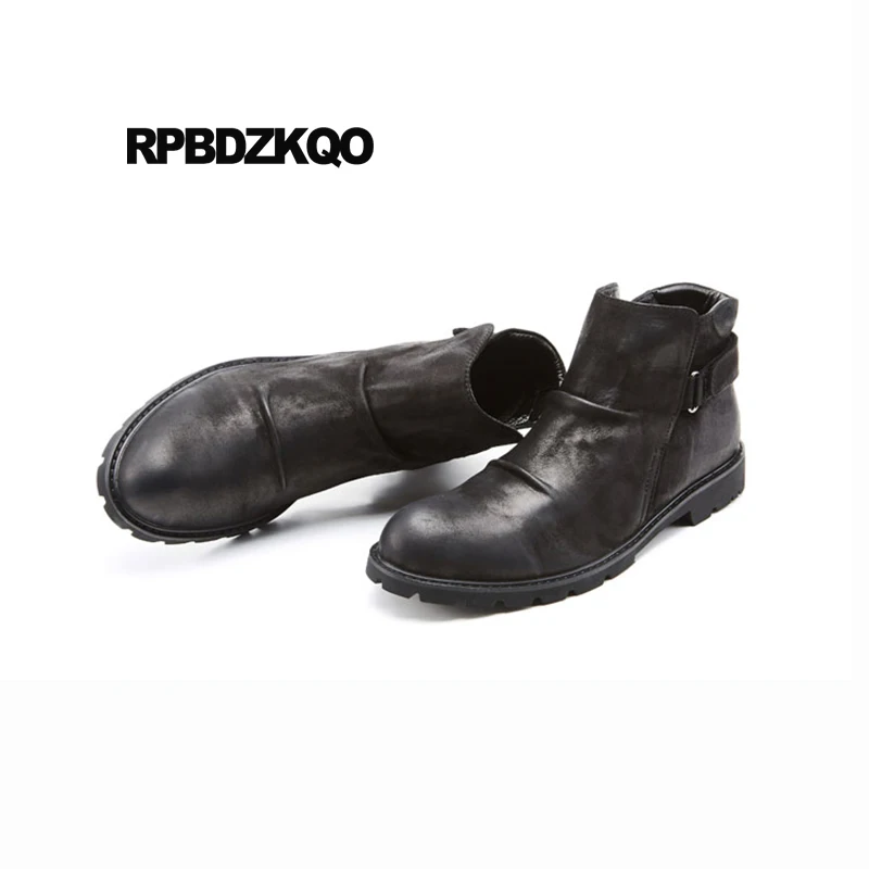 Обувь Короткие ботинки ручной работы на меху из искусственной кожи с натуральным