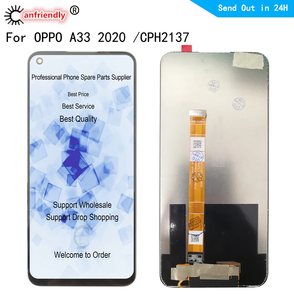 Pantalla LCD A33 para OPPO A33 2020, 4G, CPH2137, Panel t&aacute;ctil, Sensor de digitalizador con montaje de Marco-0