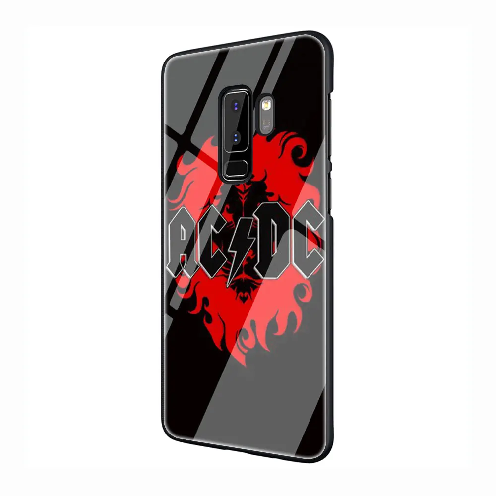 G6 ACDC рок-группы закаленное Стекло TPU черный чехол для Galaxy S7 край S8 S9 S10 Plus, Note 8, 9, 10, A10 20 30 40 50 60 70 - Цвет: G6