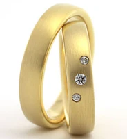 yellow gold plating titaniuml fashion jewelry rings for men and women