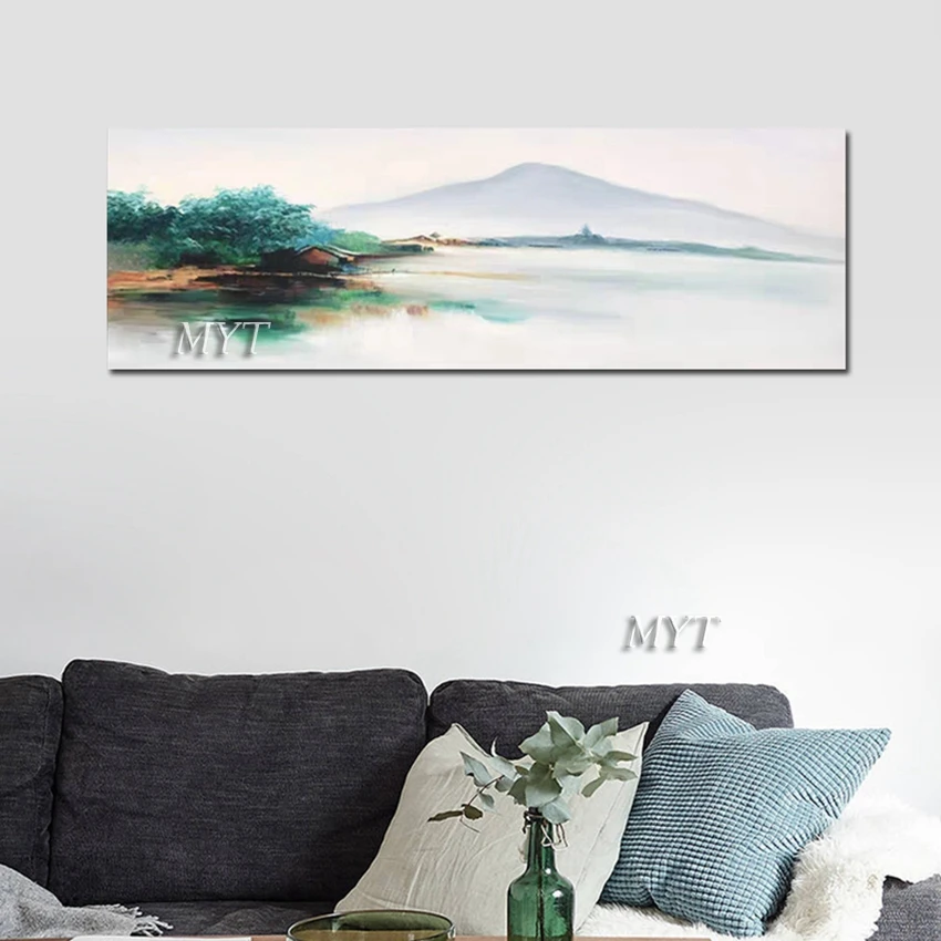 Картина маслом в китайском стиле ручной работы холст настенное искусство