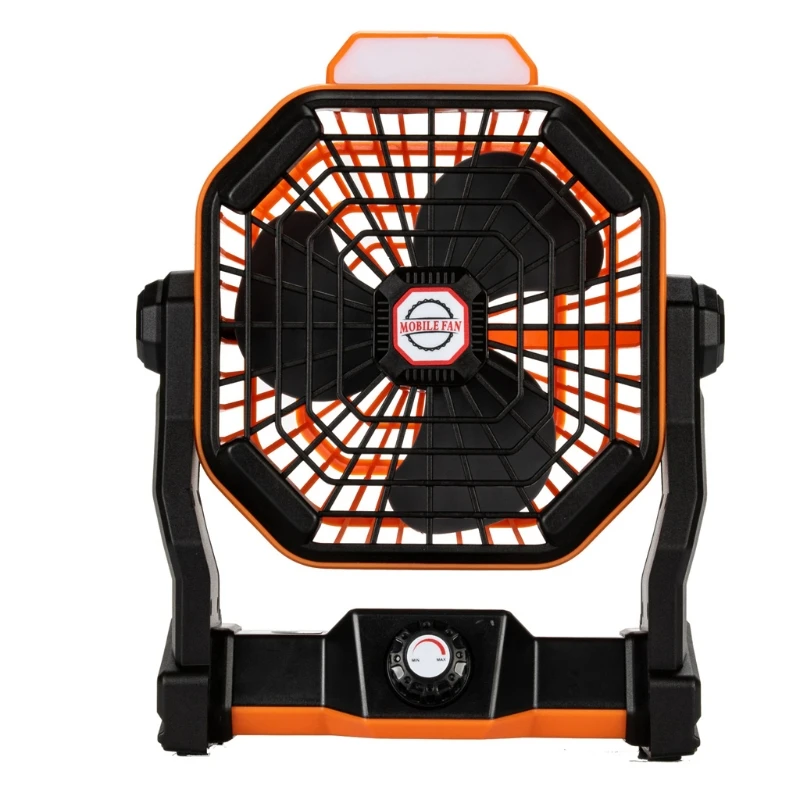 

USB Rechargeable Camping Fan with LED Lantern 5200mAh Battery Operated Powered Personal Fan for Desk Outdoor Travel