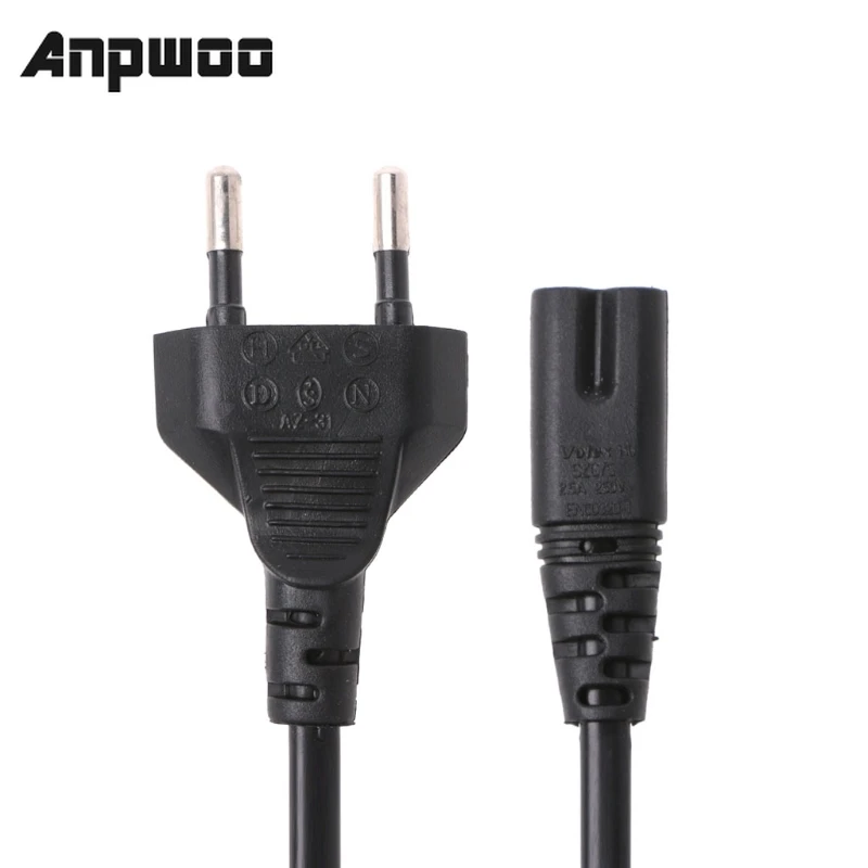 

Кабель питания ANPWOO 2ft-Prong, 1 шт., 0,6 м, для настольных ПК, ноутбуков