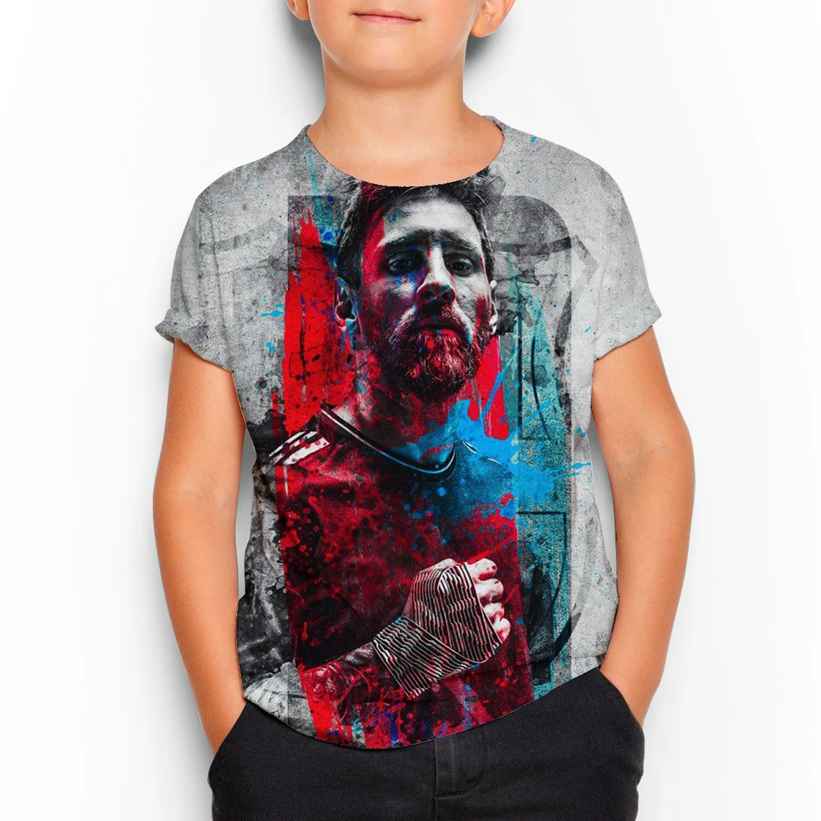 

MESSI 3D Print Children Boys Short-Sleeved T-Shirt Children's Football Sportswear T-Shirts Cool Girl Summer T Shirt Sport Tops