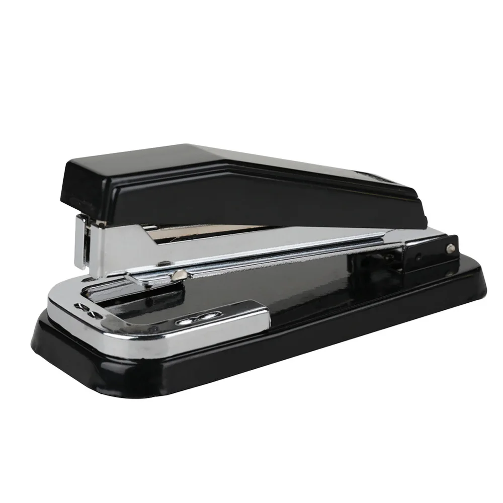 

Desktop Stapler 360 Degree Rotation Classic Simple Stapler Stationery Supplies for Home Office School (Black, Stapling Nail)