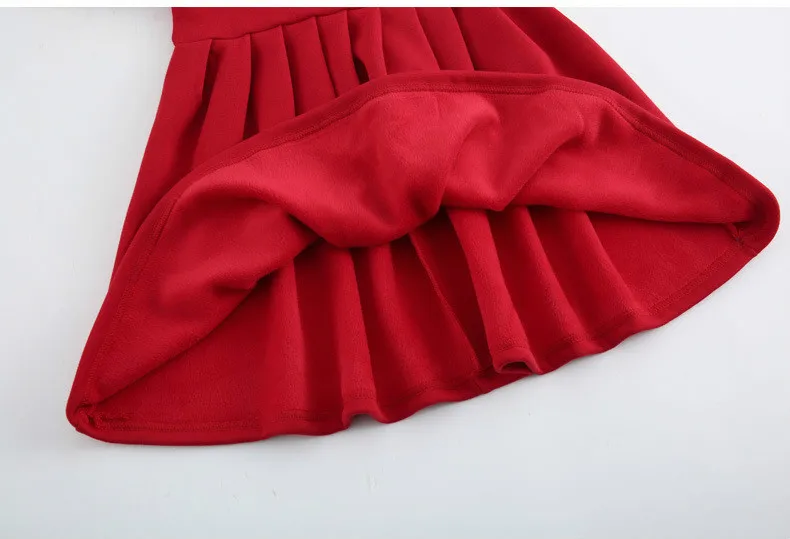 Girls Winter Dress Princess Christmas Red Velvet Long Sleeve Clothes Teen Party Elegant Costumes Kid Dresses for Girl 3 To 14 T | Детская