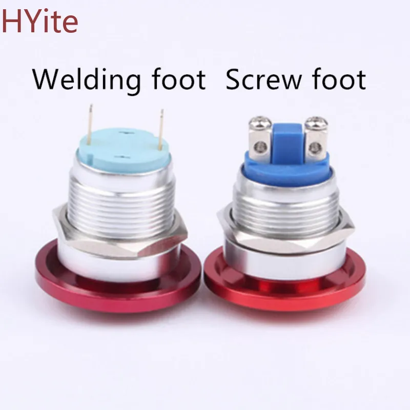 16 мм 19 22 металлический алюминиевый грибной головкой переключатель кнопочный