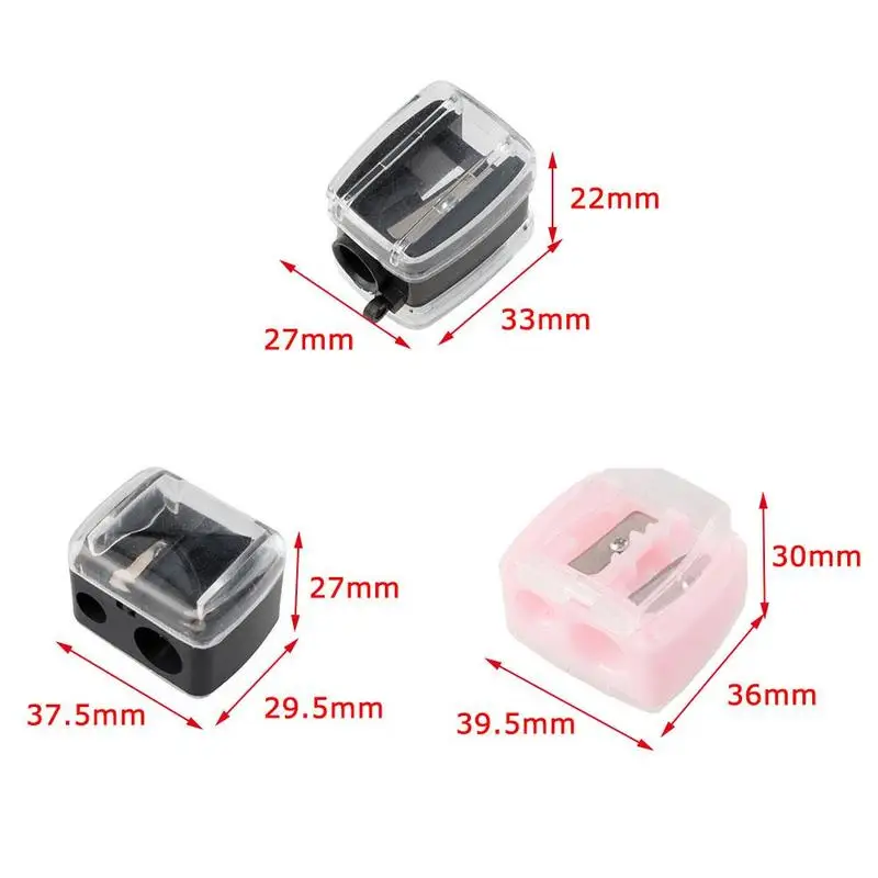 Точилка для карандашей бровей с одним/двойным отверстием 3 цвета милый