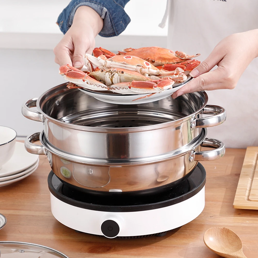 Двухслойный трехслойный отпариватель из нержавеющей стали кастрюля для супа