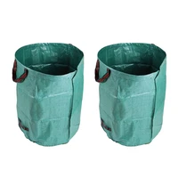 2pcs garden bag reusable leaf sack trash can foldable large capacity garden garbage waste collection container storage bag