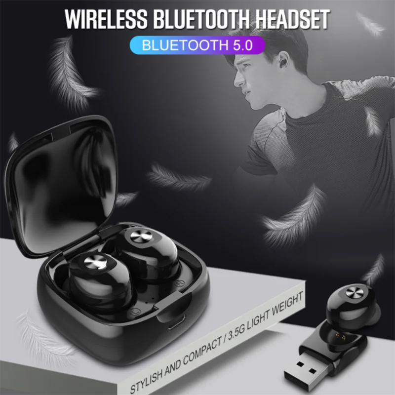 TWS Bluetooth 5 0 беспроводные наушники настоящие стерео Hi-Fi спортивные с микрофоном для