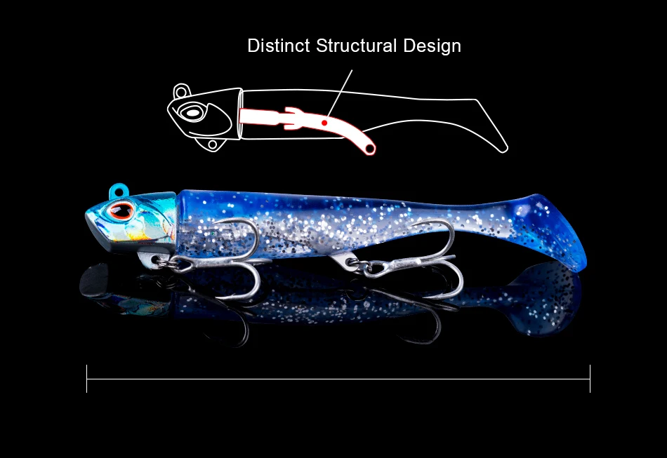 Goture 5 шт./компл. для рыбалки, мягкие блесны на удочку Jig Head 18g 26,4 г Minnow силиконовый приманка Воблер для ловли карпа для морской воды пресная вода Swimbait
