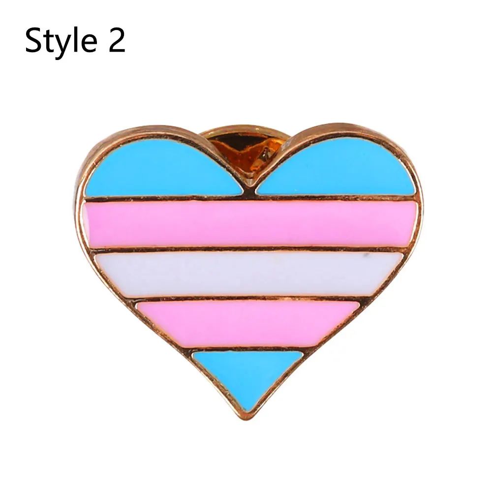 Style 2(2PCS) 1/наряды, 2 вещи в комплекте, унисекс, ошейник украшения на заколках ювелирные изделия аксессуары под искусственные бриллианты, разноцветные стразы образуют форму сердца эмаль на булавке на гей нагрудный знак Джинсовая Шляпа Броши Для мужчин Для женщин - Цвет: Style 2(2PCS)