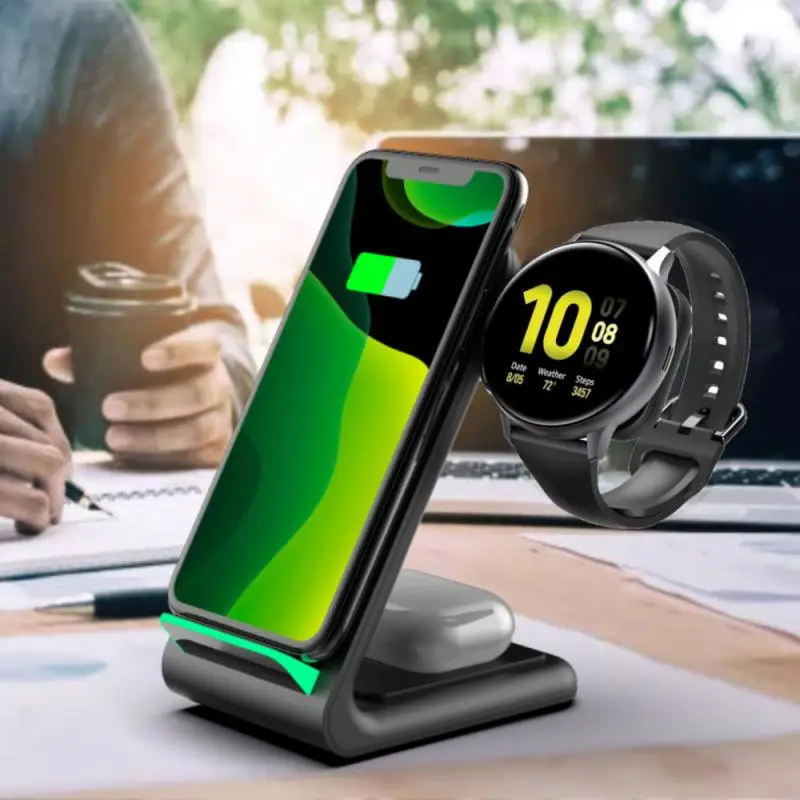 

15W Fast Charge 3 In 1 Wireless Charger For Iphone 12 Pro Charger Dock For Apple Watch 6 5 4 Airpods Pro Wireless Charge Stand