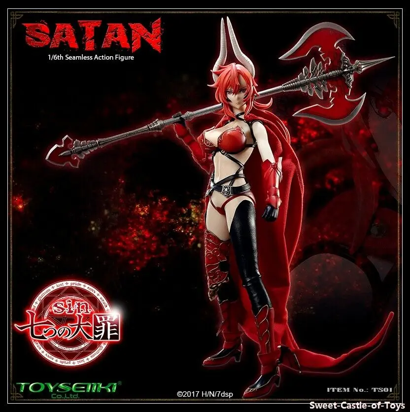 Toysiiki TBLeague Phicen 1/6 Женская экшн фигурка семь смертных грехов сатана TS01|Игровые