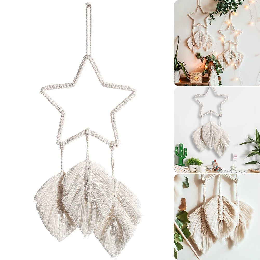

Dream Catcher Handmade Wind Chimes Home Hanging Room Wall Decoration Large Dream Catcher With leaf Design