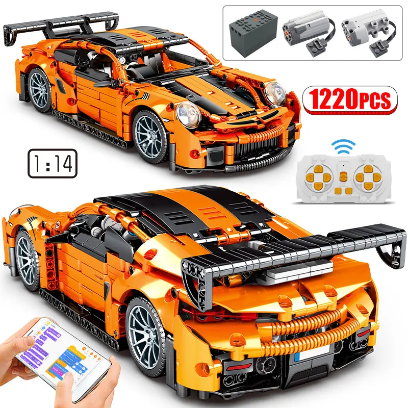 

1220pcs City RC Racing Car Building Blocks APP Programming Remote Control Super Sports Vehicle Bricks Toys for Kids