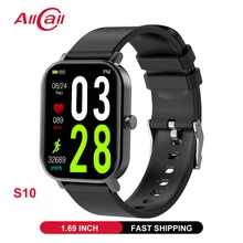 ALLCALL S10 1.69 inch 2021 Smart Watch Men Fitness Tracker Heart Rate Sleep Alarm Clock Women Smartwatch for Android IOS Phone