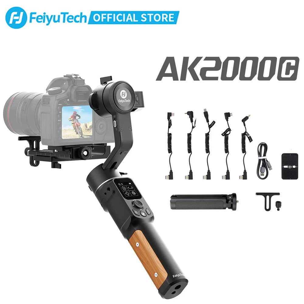 

FeiyuTech Official AK2000C 3-Axis DSLR Camera Gimbal Stabilizer Foldable Release for Sony Panasonic Canon Fujifilm