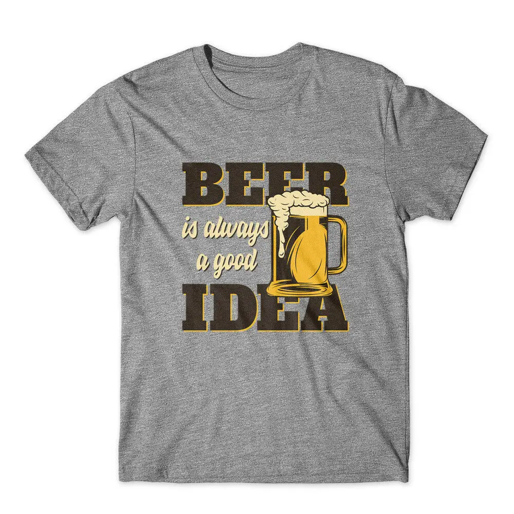 

Пиво-это всегда хорошая идея, футболка из хлопка премиум-класса, новинка