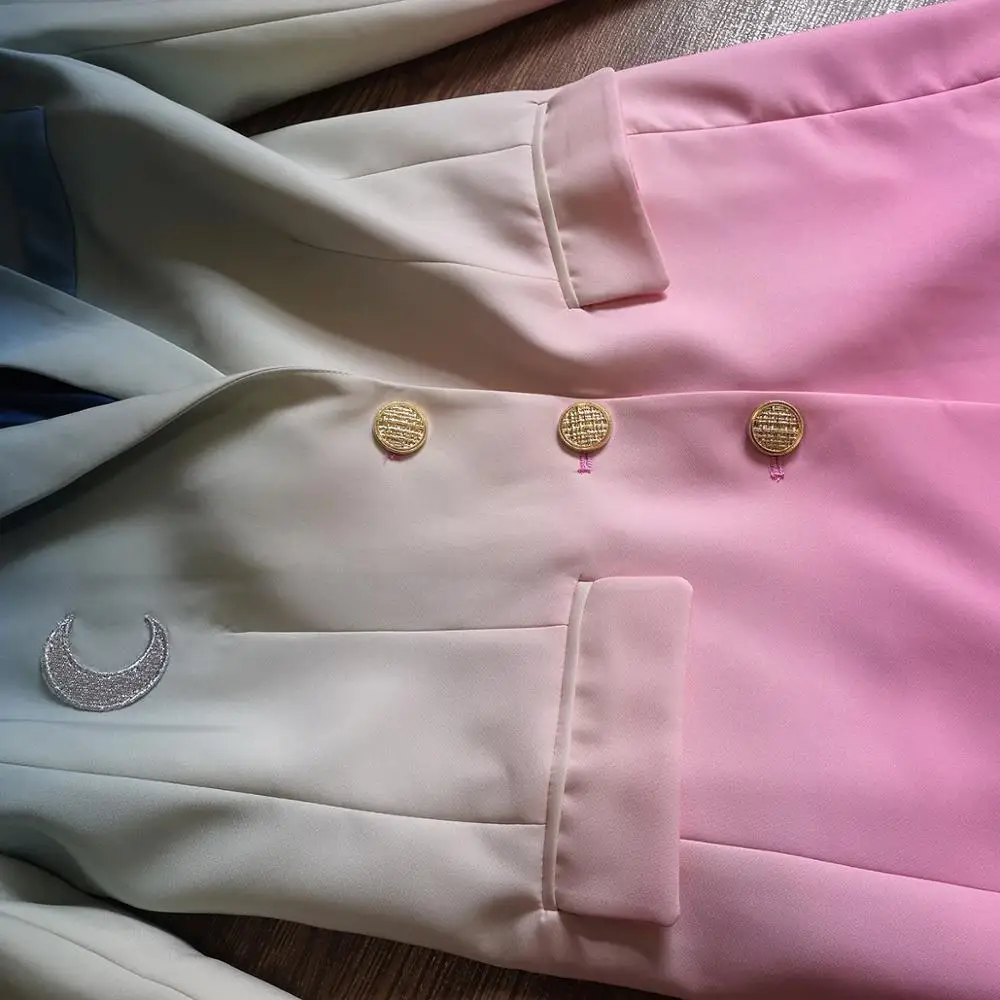 

VERDEJULIAY Women Blazer Pink Blue Blazer Office Ladies Elegant Women-Blazer and Jacket 2020 Long Sleeve jacket Coat New