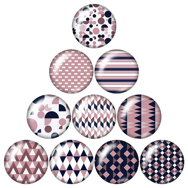 Красивые вращающиеся узоры в горошек 18 мм кнопки 10 шт. Смешанные Круглые фото