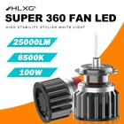 360 турбо светодиодный H1 LED HB3 BH4 H7 фара 25000LM супер 9012 HIR2 фара 12 В автомобильные лампы H8 H9 H11 9005 9006 Противотуманные фары nebbia