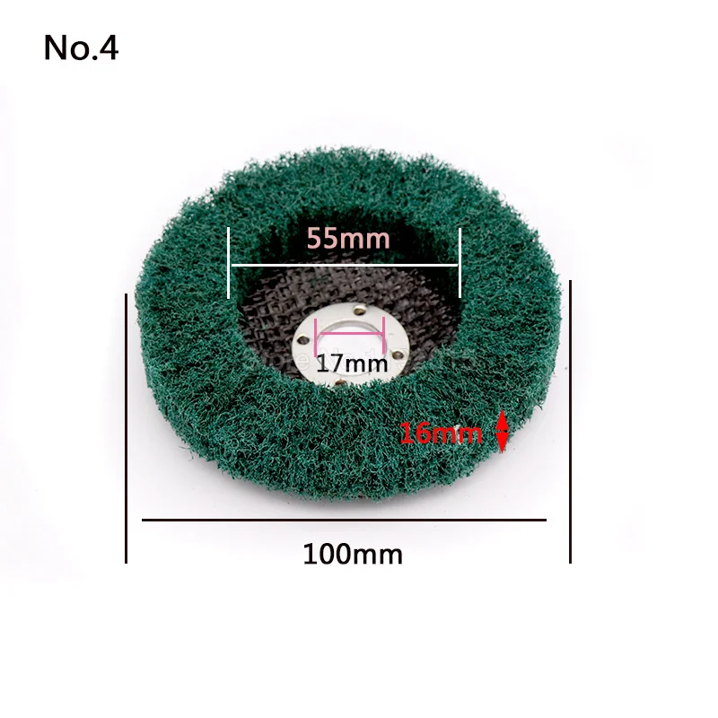1 шт. 100 мм Non плетеная с клапаном шлифовальный диск нейлоновое полировочное