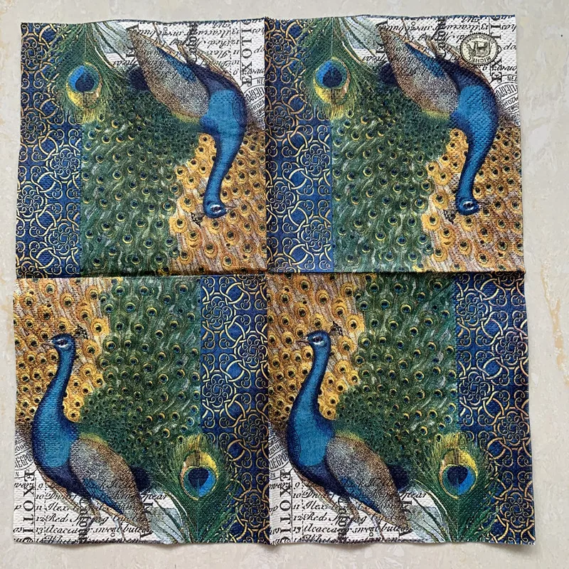 25cm Christmas vintage napkin paper elegant tissue patter bird fruit decoupage wedding birthday party decor beautiful serviettes | Дом и сад