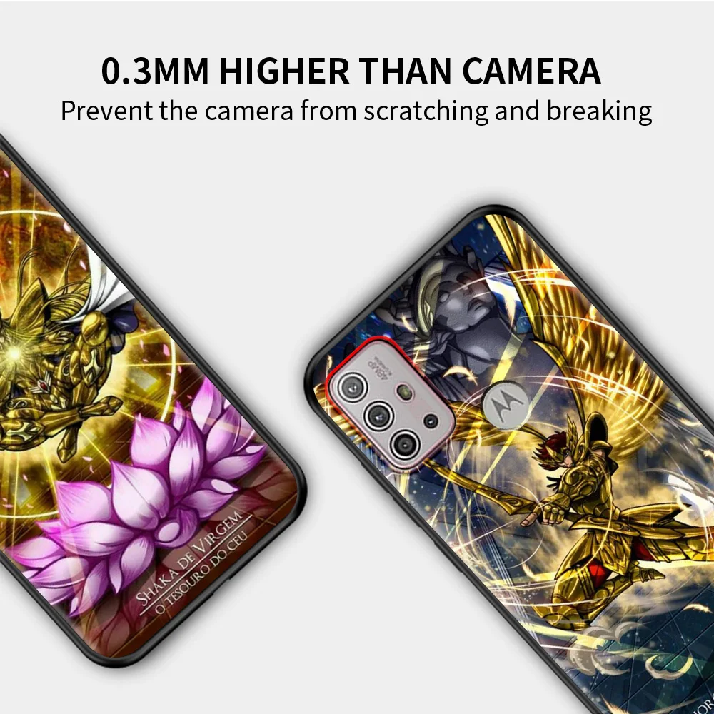 for motorola one fusion case for moto g10 g9 g8 plus play power one g20 g30 g40 g50 g60 edge 20 phone shell saint seiya anime free global shipping