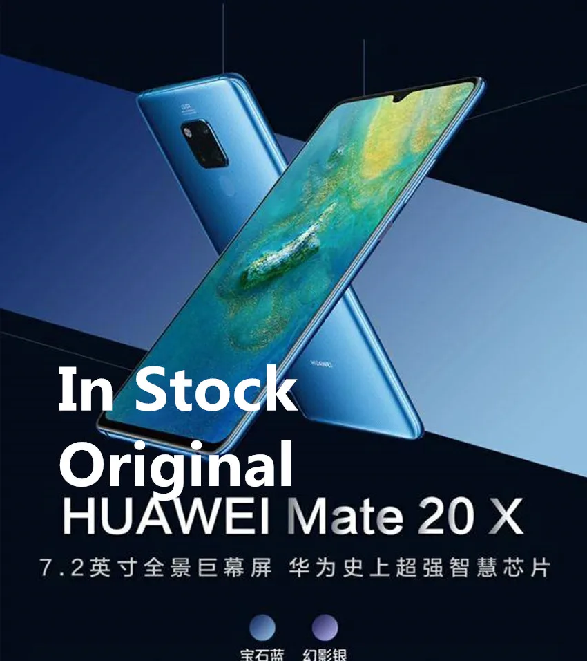7," полноэкранный huawei mate 20 X мобильный телефон Kirin 980 Восьмиядерный 8 ГБ ОЗУ 256 Гб ПЗУ Android 9,0 МП NFC IP53 быстрое зарядное устройство