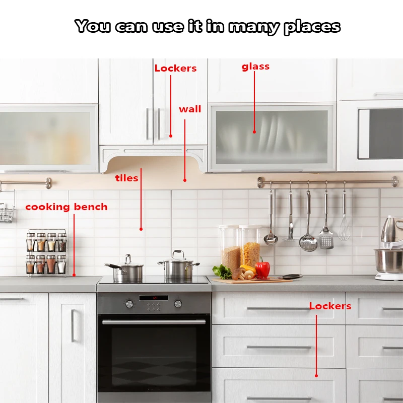 10M/5M/3M Kitchen Table Glass Protect To Oil Wall Sticker Heat-Resistant Self Adhesive Film Waterproof kitchen Home Furniture | Дом и сад