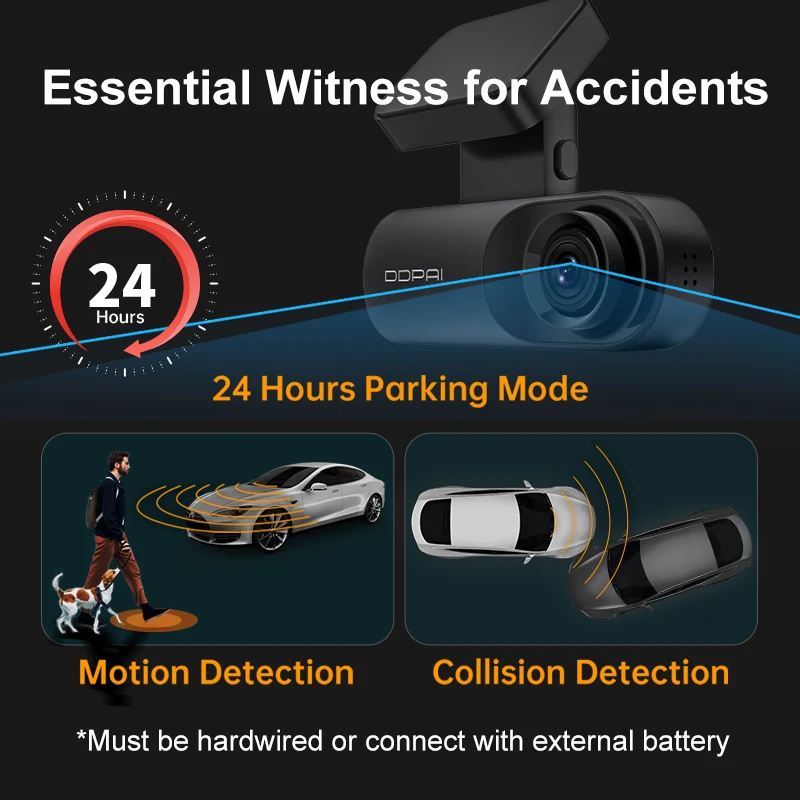 DDPAI видеорегистратор Mola N3 1600P HD GPS автомобильный 2K Android Wifi Smart Connect Автомобильный 24H
