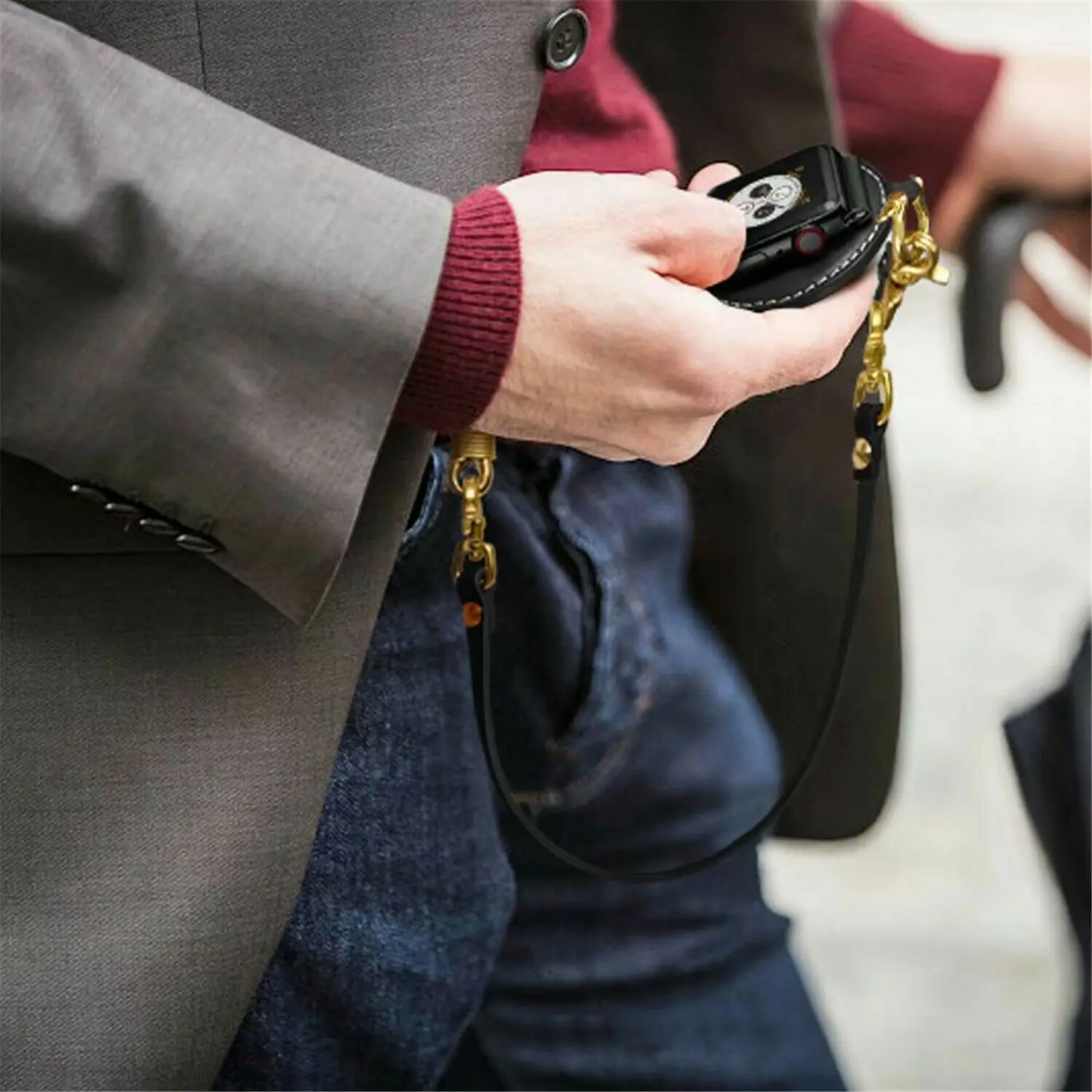 Ремешок из телячьей кожи для Apple Watch Band Series 5 4 3 2 1 карманный браслет натуральной
