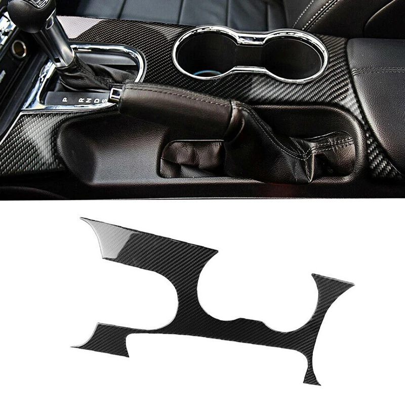 

DWCX Carbon Fiber Black Interior Gear Shift Box Center Console Panel Cover Frame Trim Fit For Ford Mustang 2015 2016 2017