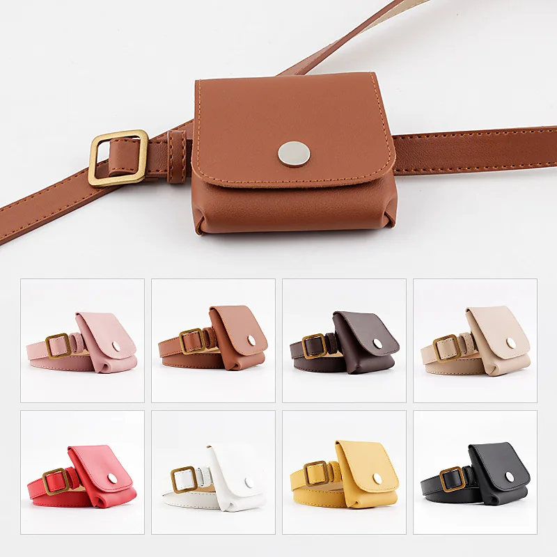 

Fashion Women Belt Bags Solid Color Shoulder Waist Bags Women PU Leather Fanny Pack Casual Purse Wallet Chest Belt Crossbody Bag