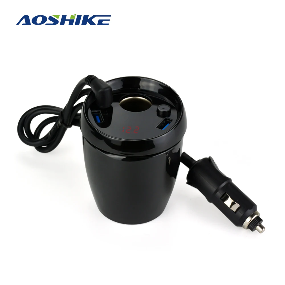 Автомобильное зарядное устройство Aoshike QC3.0 4 8a с 2 USB портами жк дисплеем|Адаптер
