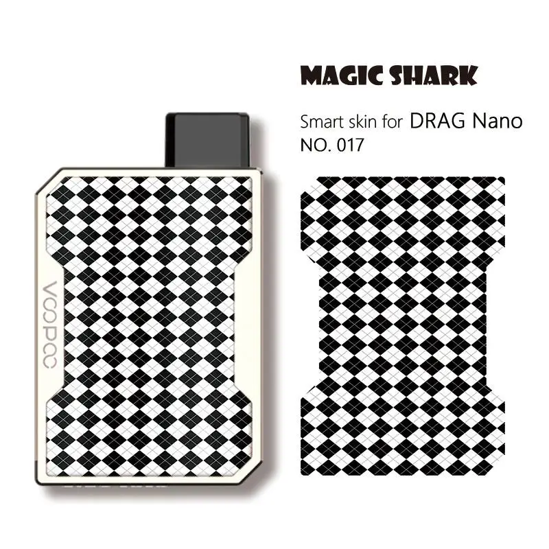 Magic Shark PVC 2.5D Iron Man Butterfly Captain American Sexy Woman Wtaerproof Case Sticker Skin for Voopoo Drag Nano 001-017 - Цвет: 017