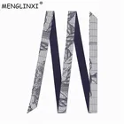 Новый модный многофункциональный шелковый шарф 200 см тонкий шарф женская сумка ленты женский пояс Модные головные шарфы и обертывания для дам