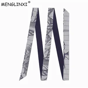 Новый модный многофункциональный шелковый шарф 200 см тонкий шарф женская сумка ленты женский пояс Модные головные шарфы и обертывания для дам