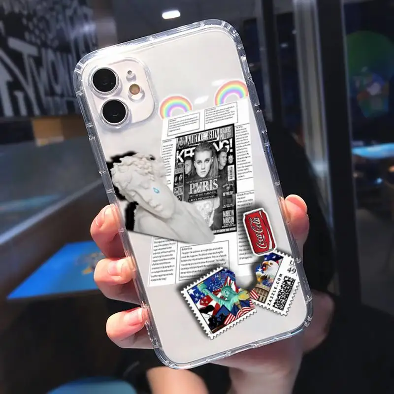 

Sticky Note Fashion Design Sticker Phone Case Transparent soft For iphone 5 5s 5c se 6 6s 7 8 11 12 plus mini x xs xr pro max