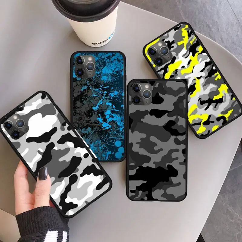 

Military Army Camo Camouflage Phone Case for iPhone 11 12 pro XS MAX 8 7 6 6S Plus X 5S SE 2020 XR mini