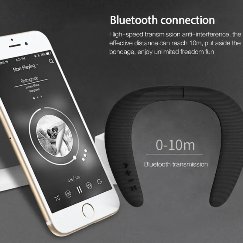 Portable Bluetooth Speaker U-Neck 5D Player Wireless Speakers | Электроника