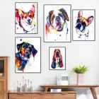 Картина на холсте с изображением собаки, французского бульдога, Лабрадора, Сенбернара