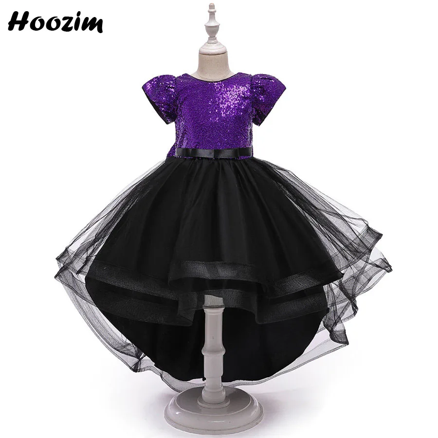 

Purple Glitter Sequin Back Bow Tulle Pageant And Red Carpet Dress Girls 6 To 15 Years Backless Evening And Prom Dresses Teens